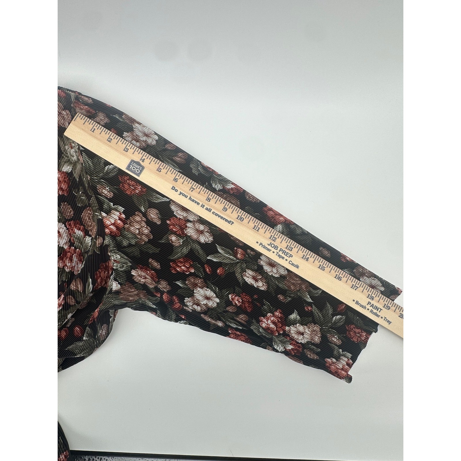 Vintage Diana Marco Floral Pleated Long Sleeve Blouse Size 18/20 USA Feminine