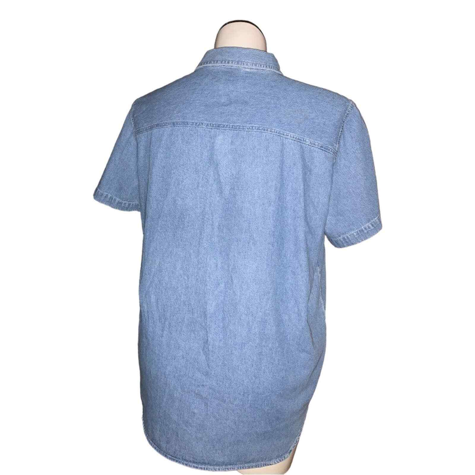 Just My Size Denim Vintage Cottage Core Shirt, Size 14W/16W