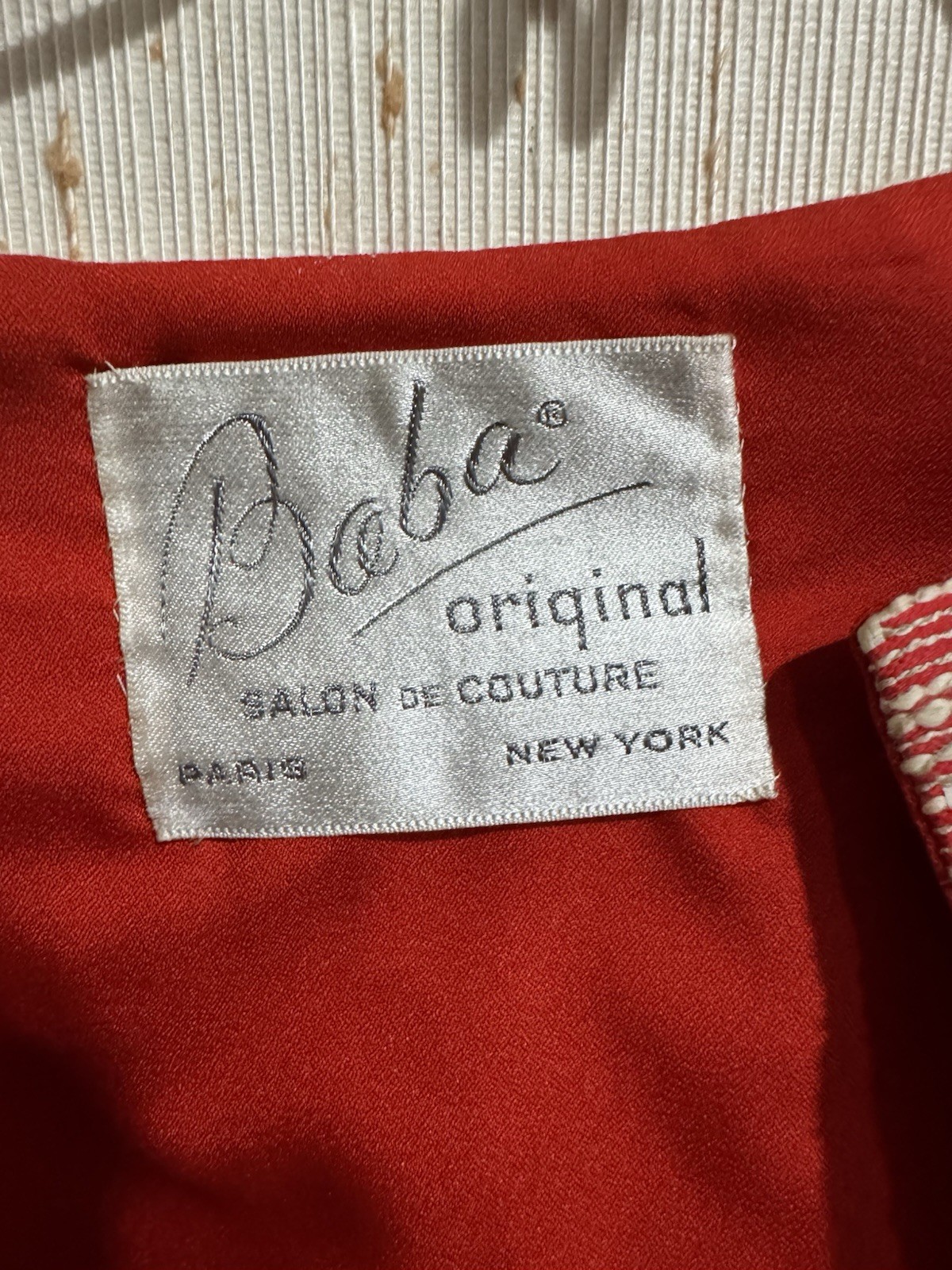 Vintage 1960’s Baba Salon De Couture Geometric Dress Jacket/Skirt Set Size 6-8