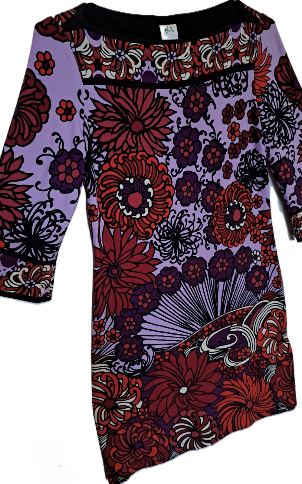 Vtg Psychedelic 90s Does 70s Shift Dress S/M