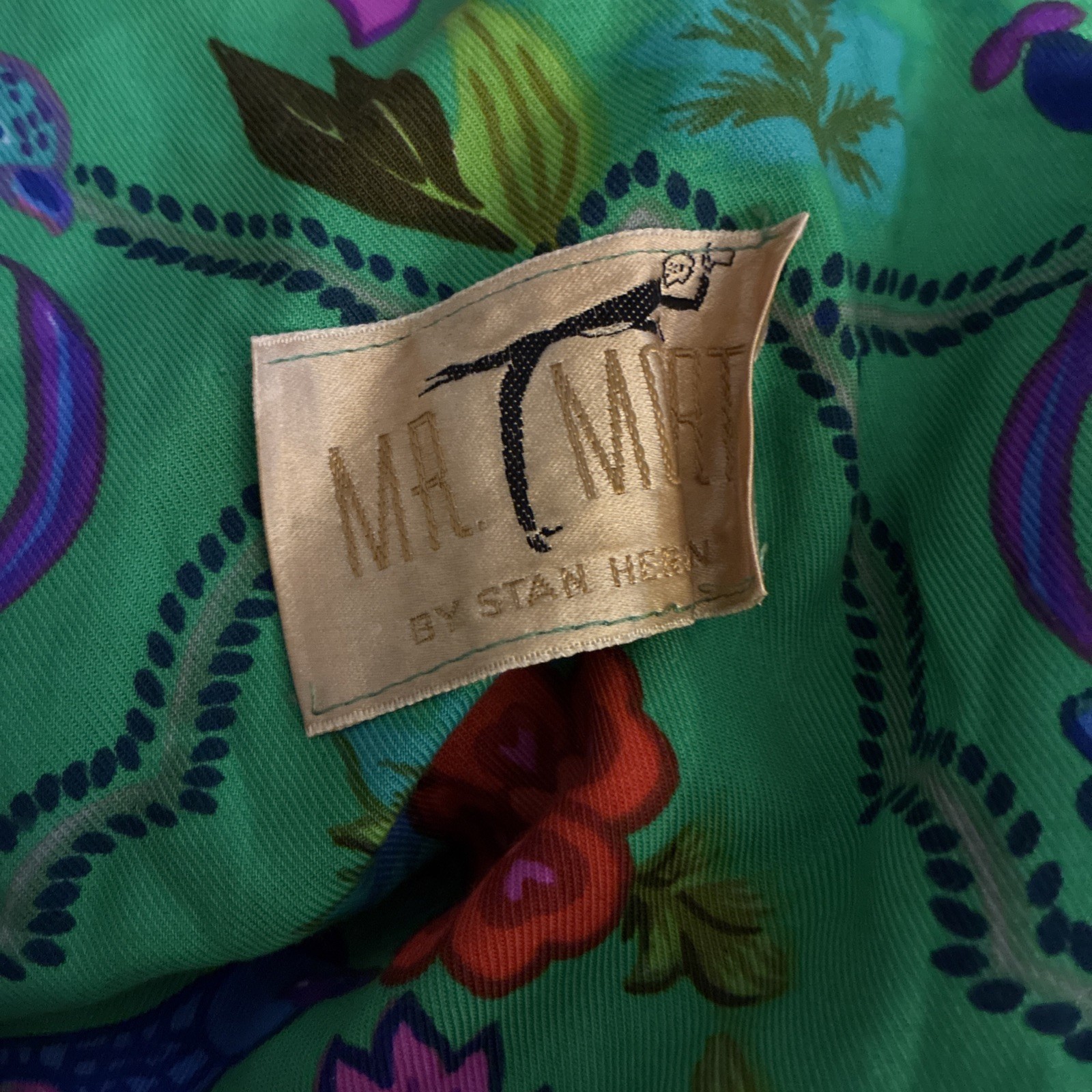 Mr Mort Stan Herman Green Psychedelic 1960 Maxi Dress Hippie Festival Designer M