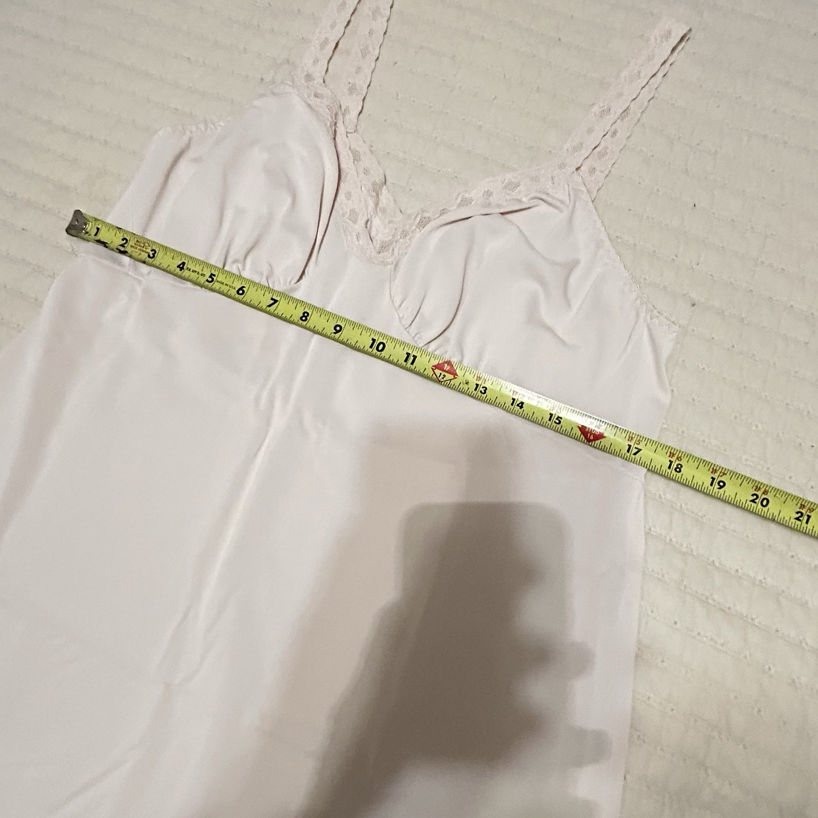 Vintage 2 Pc Nylon & Lace Full Slips Blush & Ivory SZ 40L XL Lorraine Shadowline