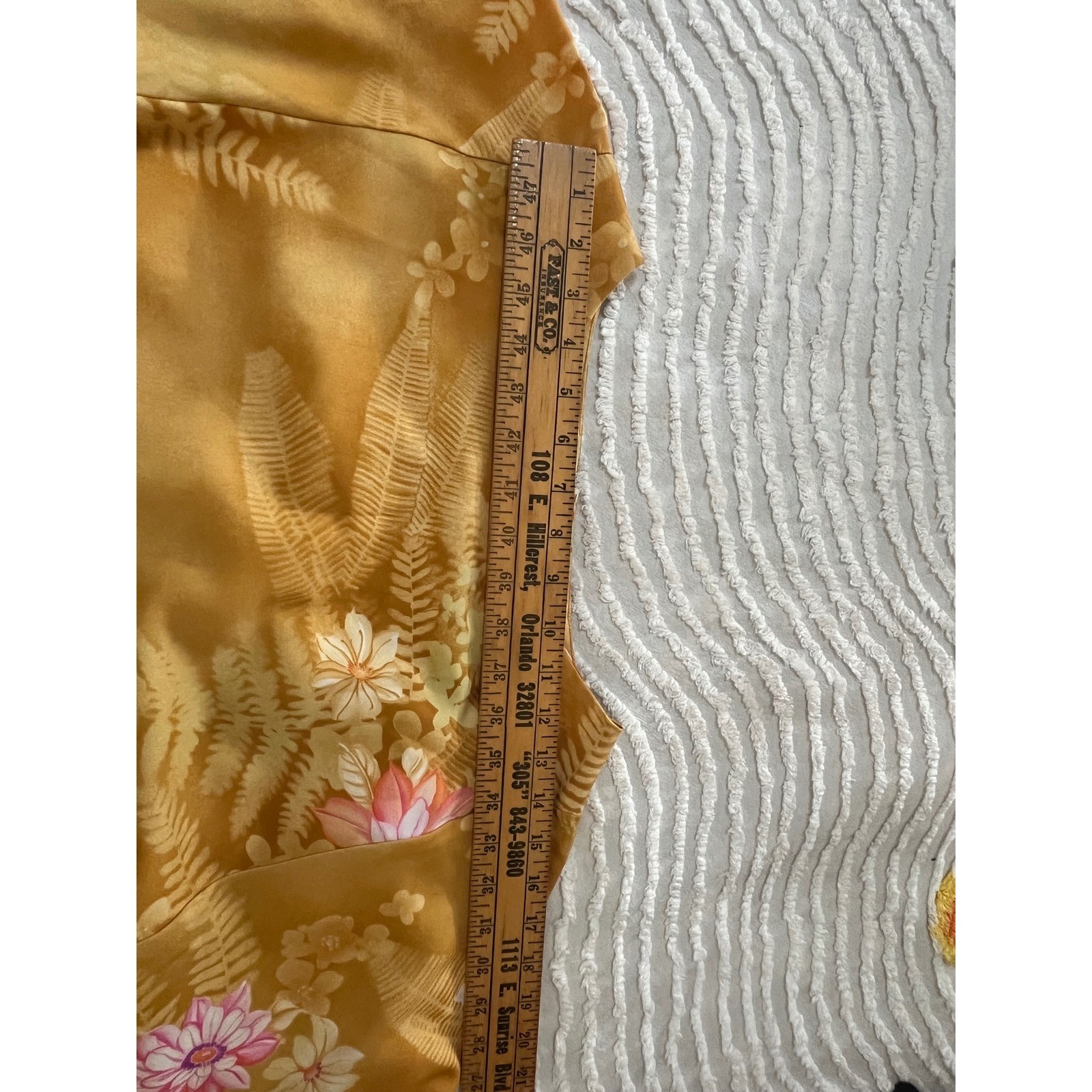 Sun Fashions Of Hawaii Honolulu 60s 70s Top Groovy Vintage Handkerchief hem