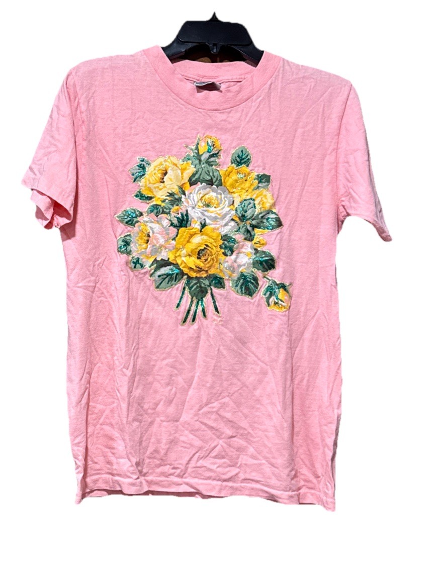 Vintage T Shirt 80’s Women’s Short Sleeve Large Single Stitch Cotton (see Desc)