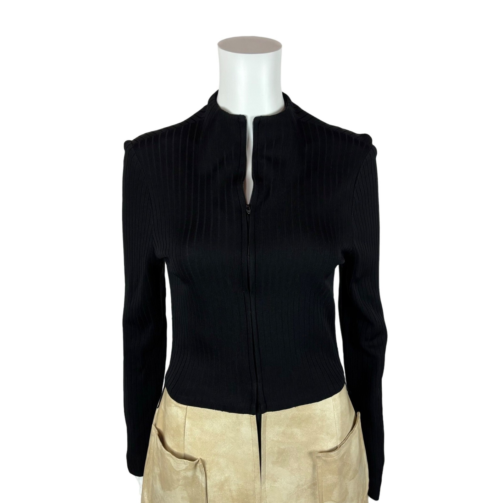 Vintage 70s Dress Set Women’s Extra Small Pleather Western Vest Zip Up Cowgirl O