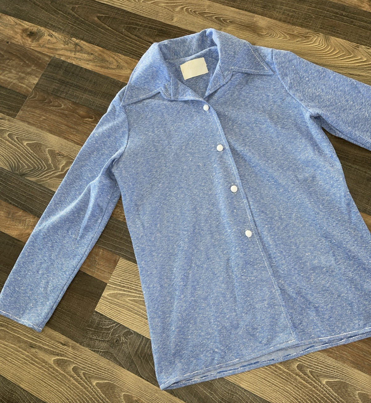 Rhapsody By Glazier Vintage Button Up Shirt Blue Women *Read