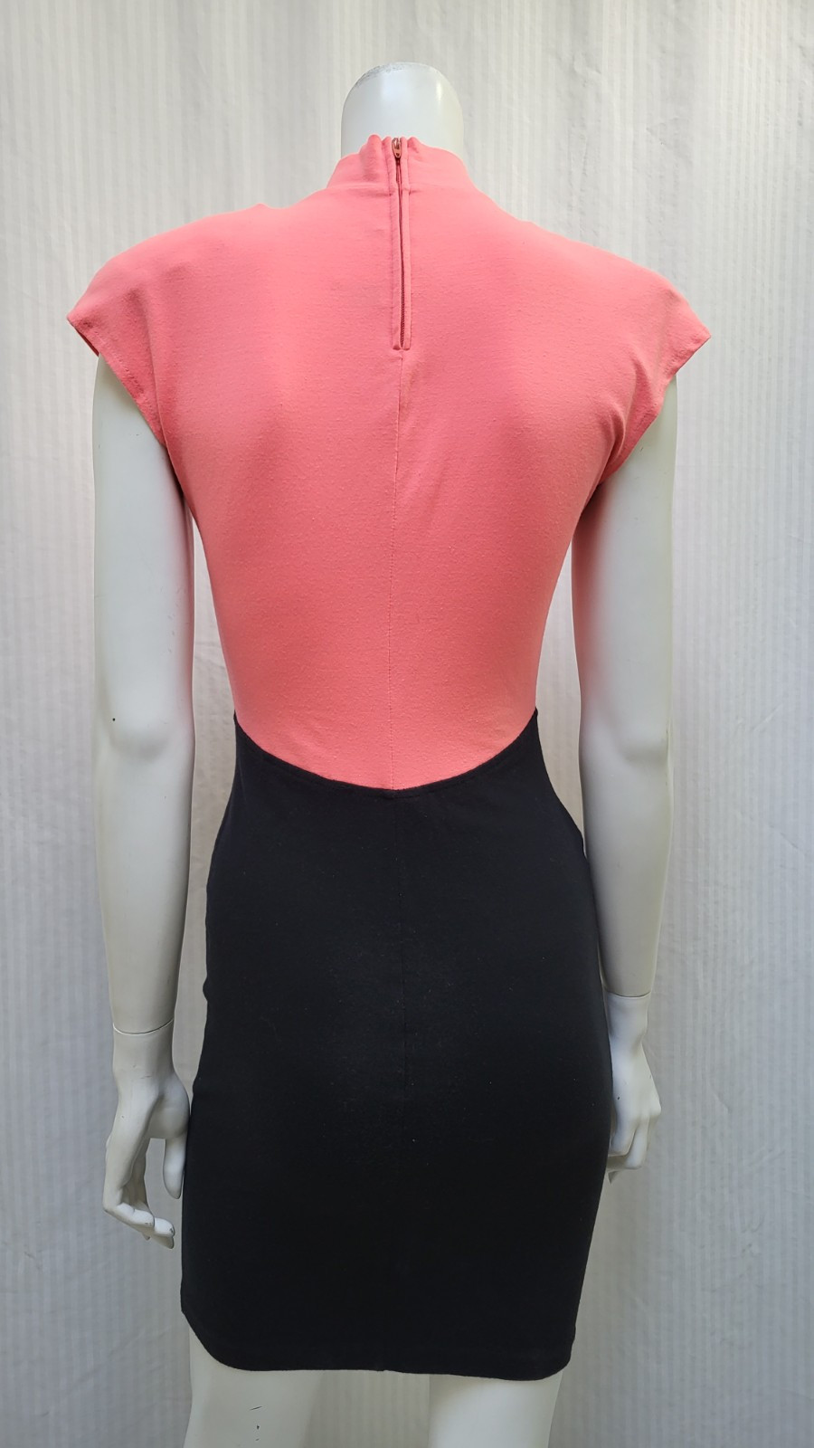 Vintage 1980’s ALL THAT JAZZ Pink & Black Body Con Knit Dress – Size S