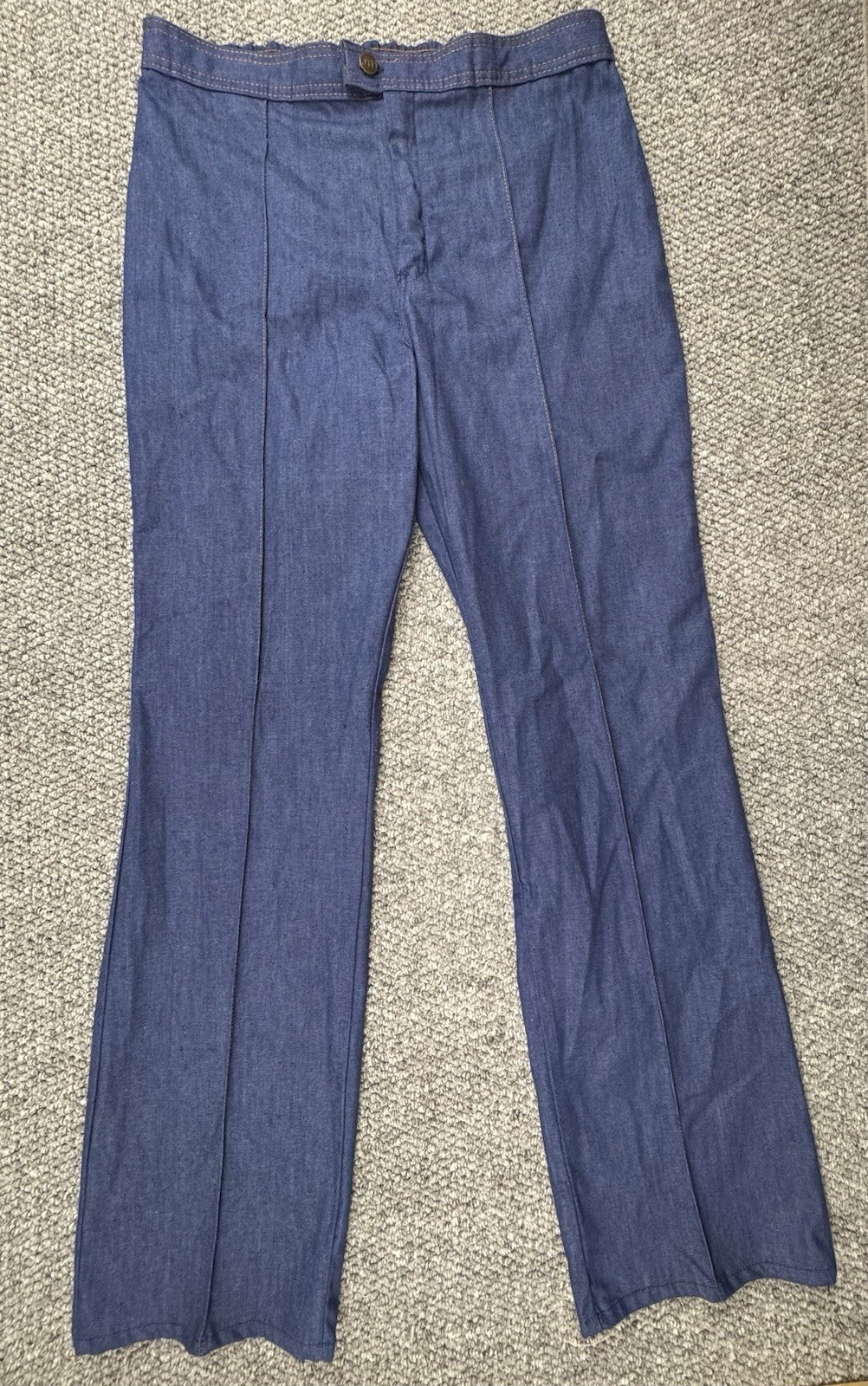 MINT VTG 70s Sears JTF High Rise Blue Denim Jeans Women’s 32×33 Flare Talon Zip