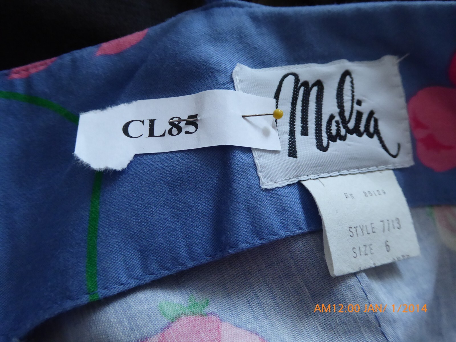 VINTAGE 1970s POLISHED COTTON SPAGHETTI STRAP BRA HAWAIIAN SUNDRESS by MALIA