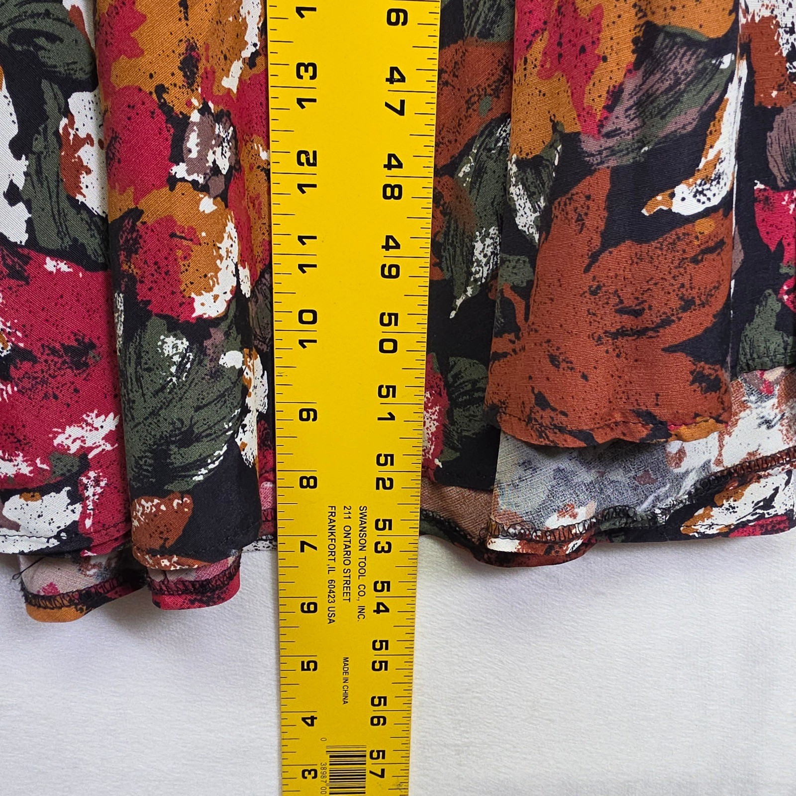VTG Studio I Maxi Dress Womens 12 Black Floral Cottagecore Boho Retro Fall Cozy
