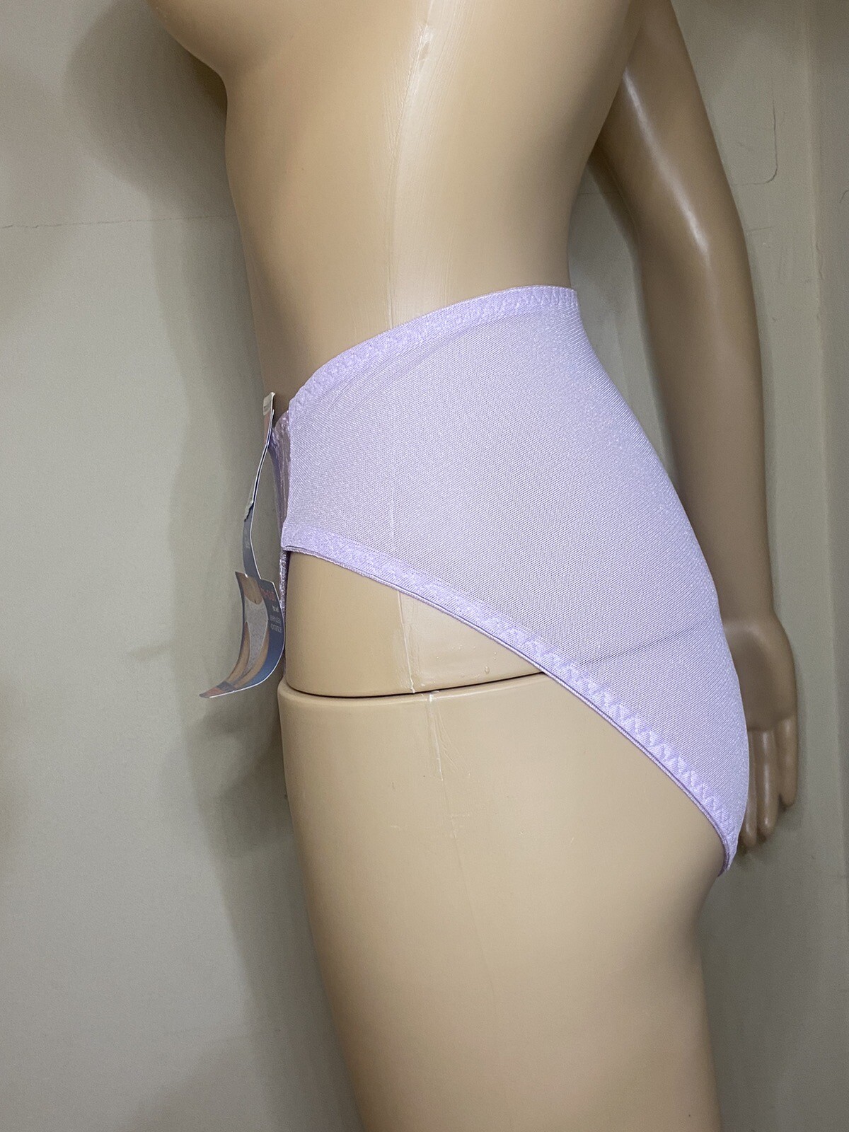 Vintage Maidenform Floral Lace Mesh Hi-Cut Lavender Bikini Panties NWT Size 5