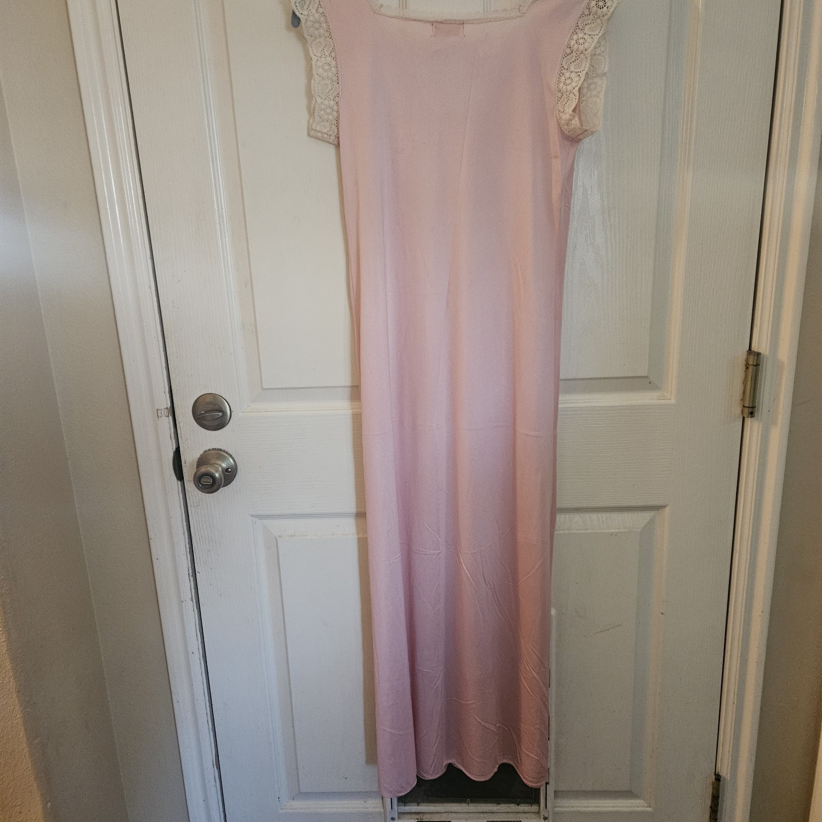 Vtg Lingerie MAIDENFORM DREAMWEAR Dusty Rose Pink Sm Med NIGHT GOWN Dress USA