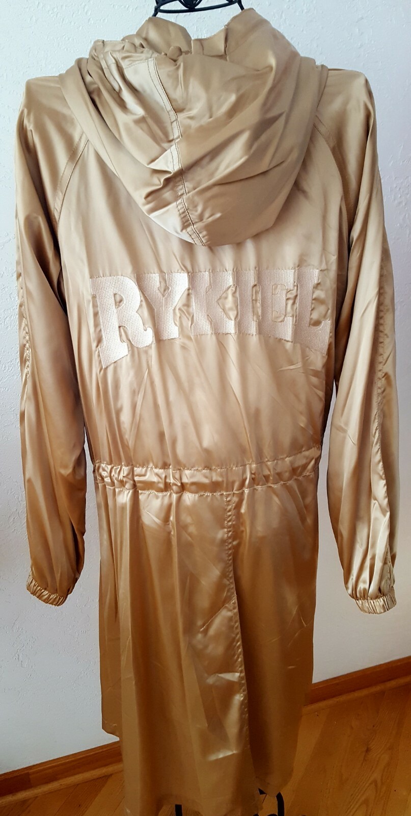 New~Vintage Sonia Rykiel Paris ~Gold Oversized Hooded Coat ~ Size T44/ UK 14-16