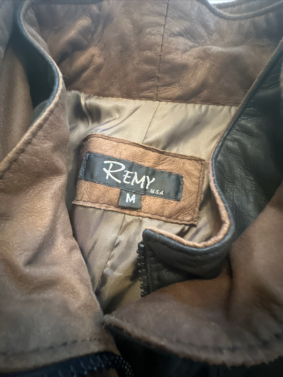 Remy Soft Leather Coat Jacket Drop Waist Black Women’s Size Medium Vintage