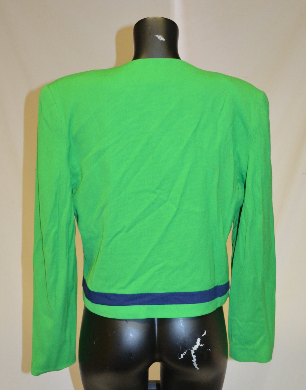 Jo Hardin Vintage 80s Green & Navy Formal Jacket sz 8