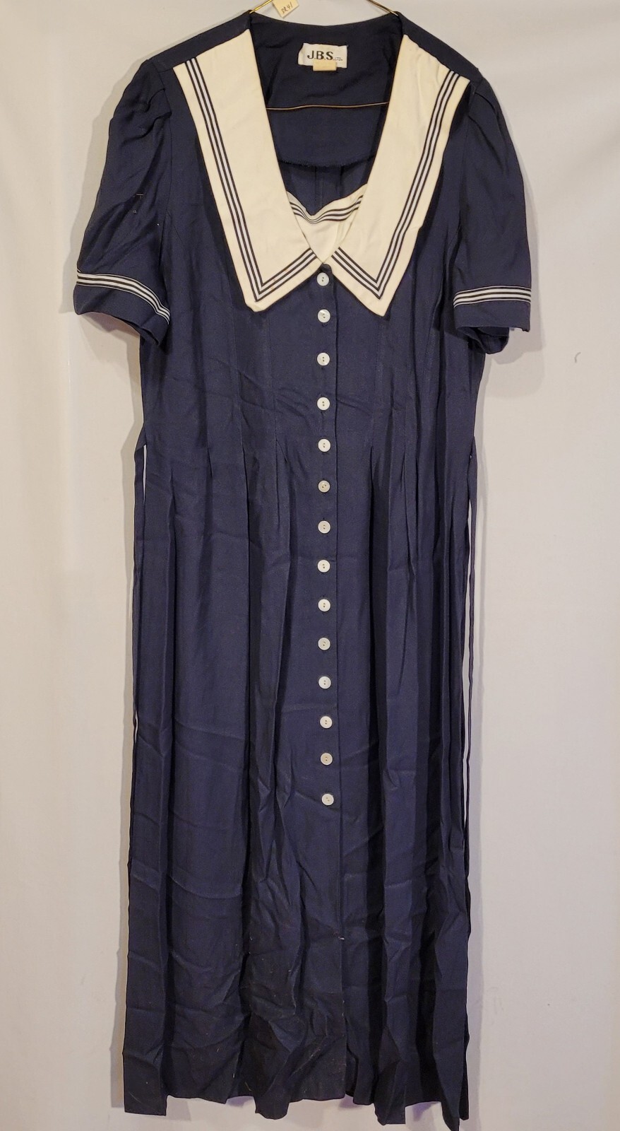 Vintage 90s Dress, Navy Blue, J.B.S Ltd brand, size 14