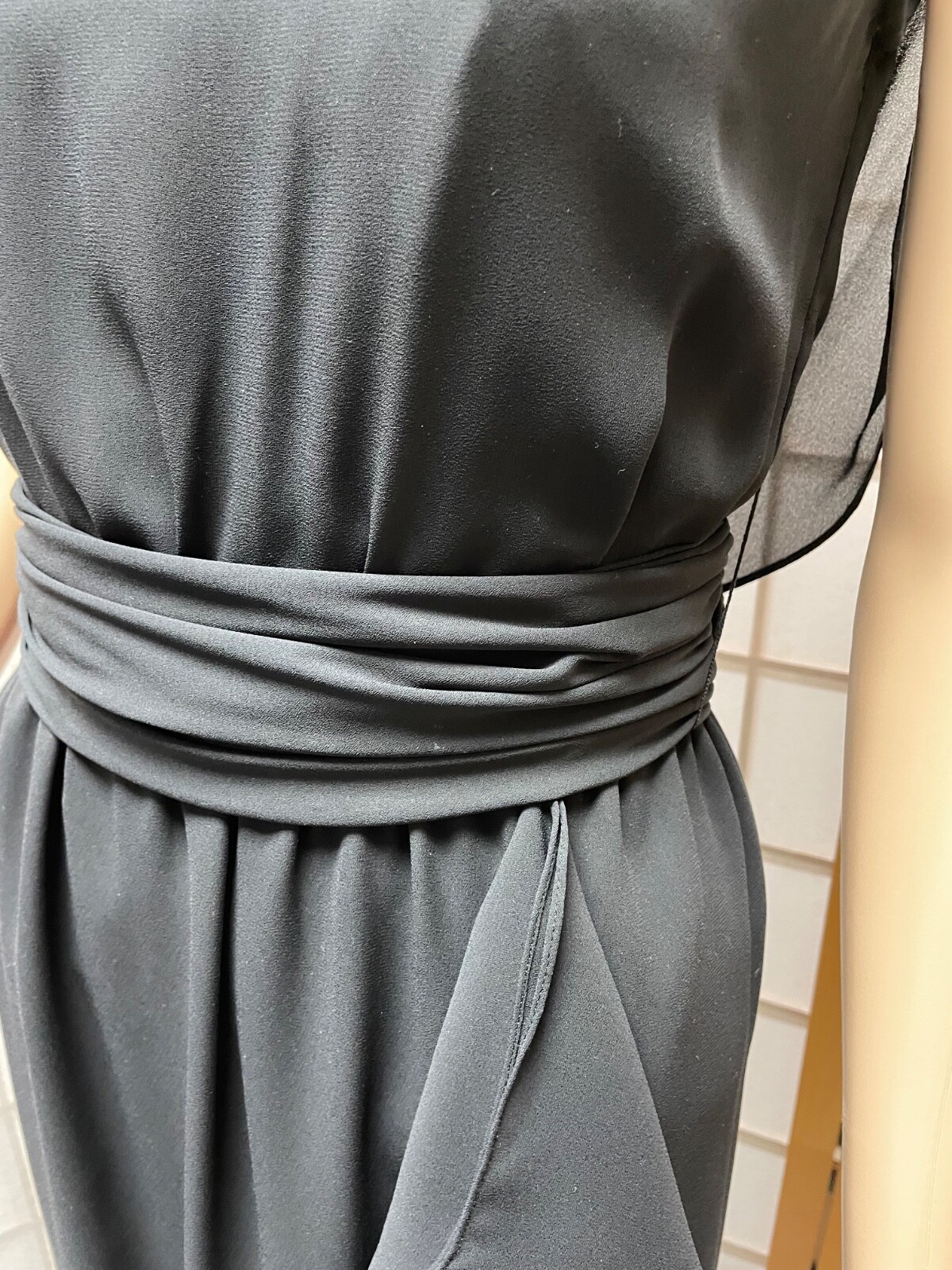 VTG Morton Myles For The Warrens Cocktail Dress Size 4 Black Chiffon