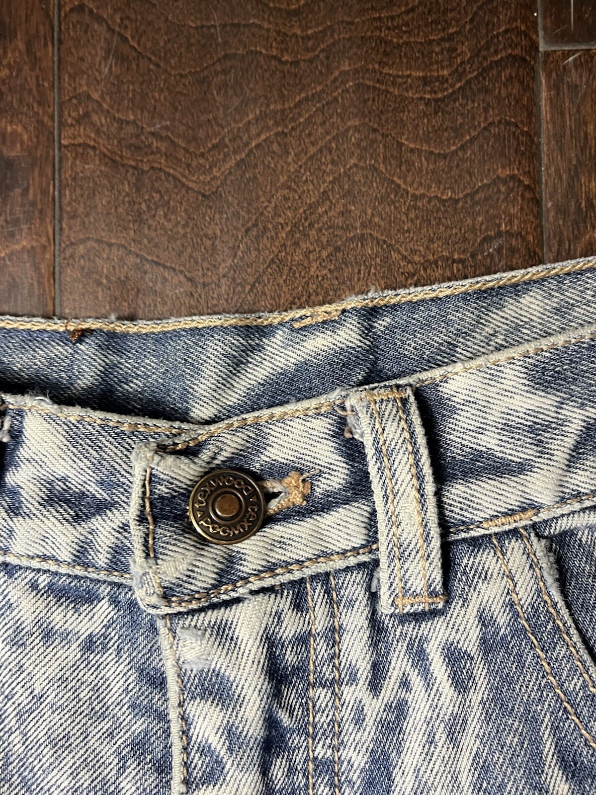 Vintage Textwood 1980s Acid Wash Jeans Blue Denim Sz 28×39 Y2K