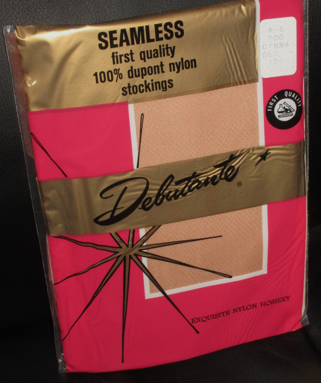 Vintage Nylon (stockings) DEBUTANTE CINNA-GLO BEIGE 10.5 A-6 900 Never worn