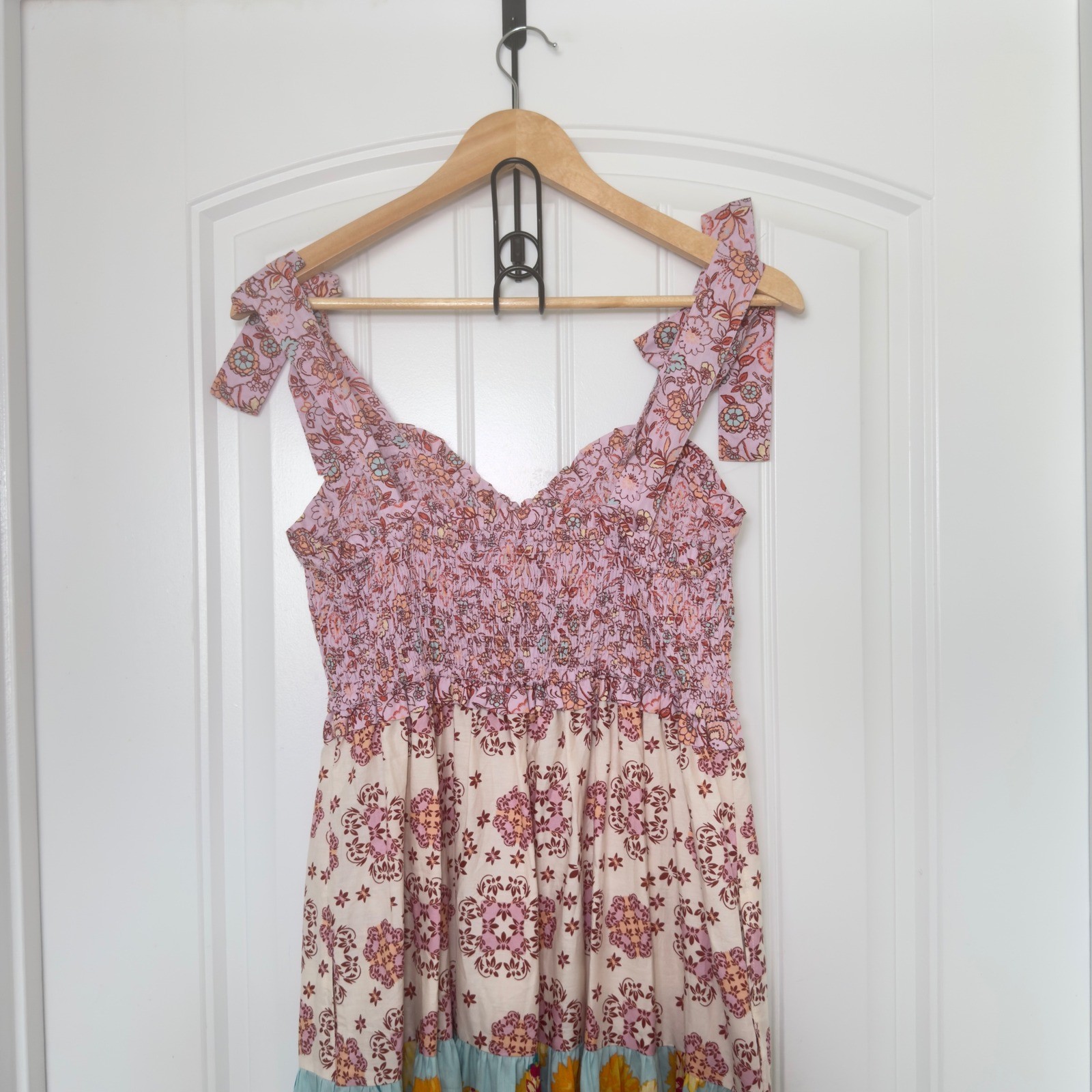 Nanette Lenore Medium Floral Patchwork Cottagecore Prairie Chic Hippie Dress