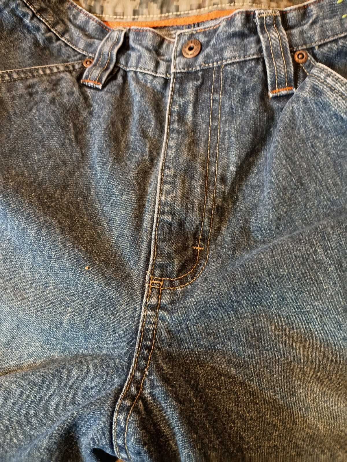 Vtg WRG JEANS CO. ATG Streetware SHORTS 16 Reg. 28″ Waist Unisex Y2K Denim/Camo