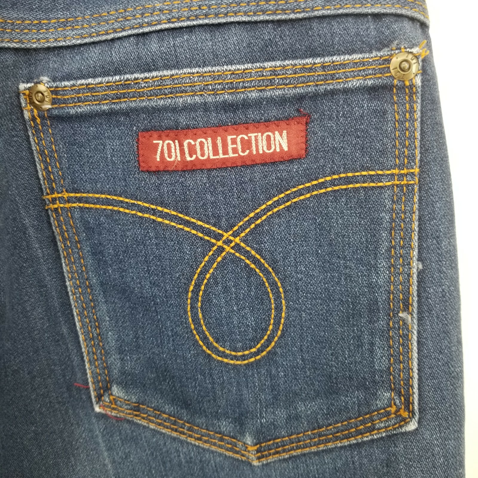 Vintage 701 Collection Womens Blue Dark Wash High Rise Denim Jeans Size 12