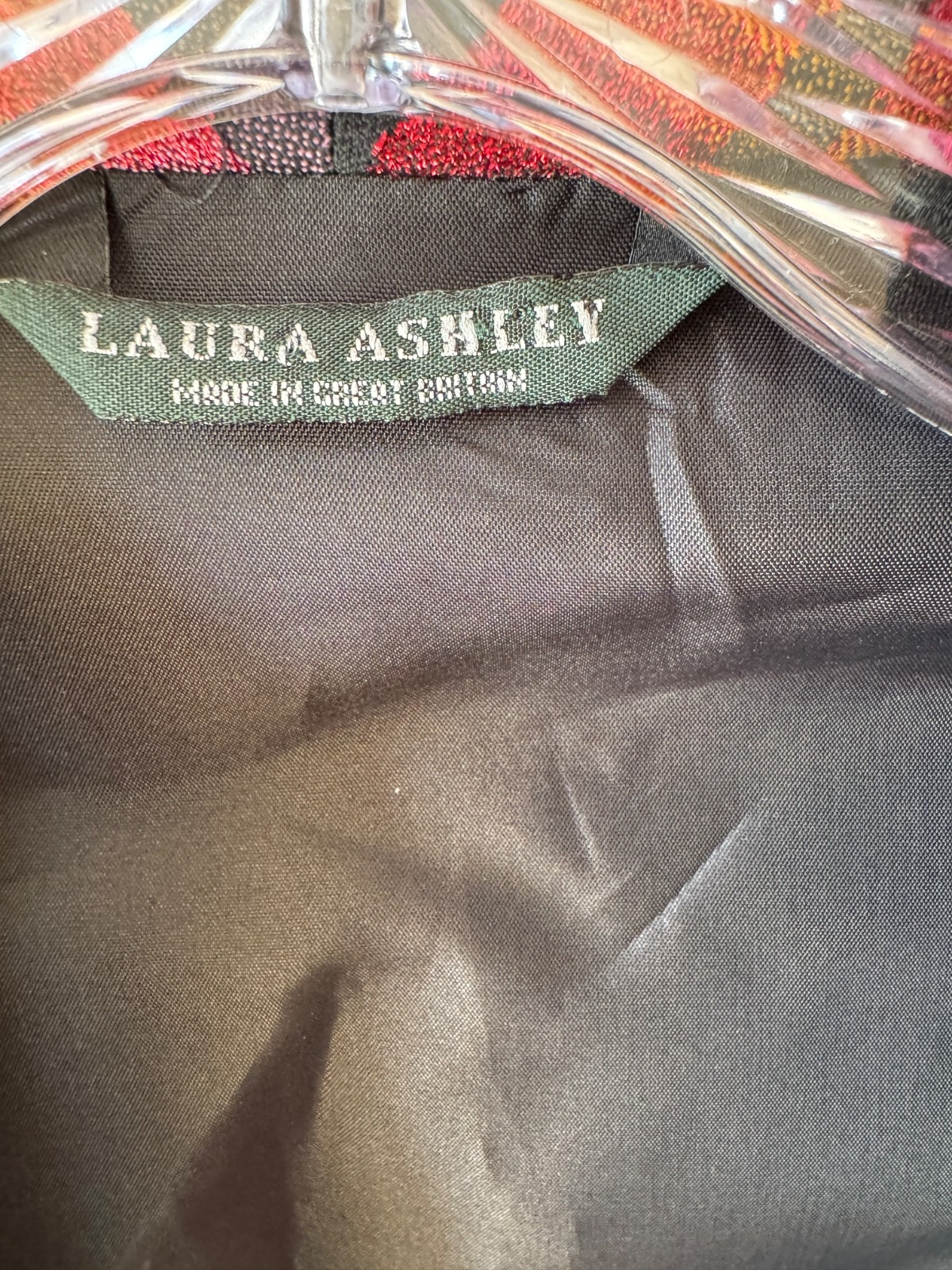 VINTAGE LAURA ASHLEY UK IRIDESCENT DIRNDL SKIRT JACKET BLOUSE SET SUIT SIZE 6/4