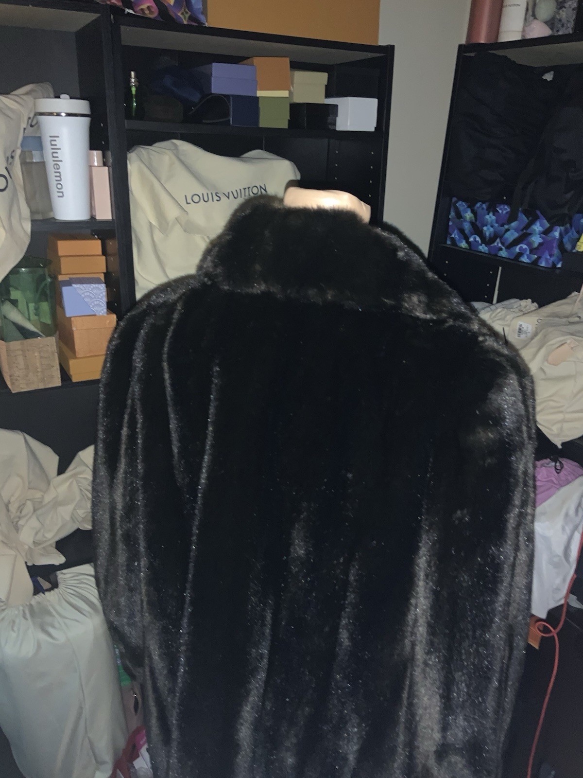 Vintage 80s Hillmoor of NY Tissavel France Pile 100% Faux Fur Sz L/XL Coat EUC