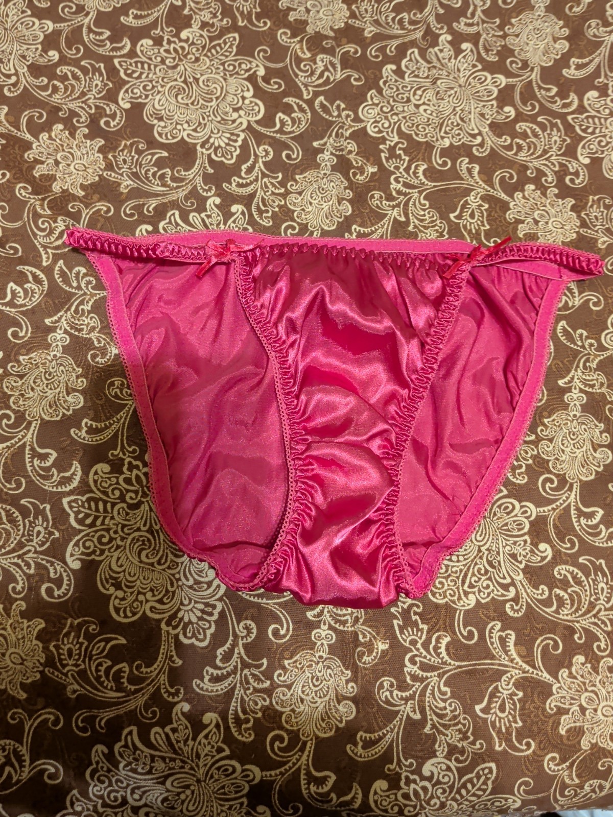 Vintage Joe Boxer Satin String Bikini Panties Size 7/L