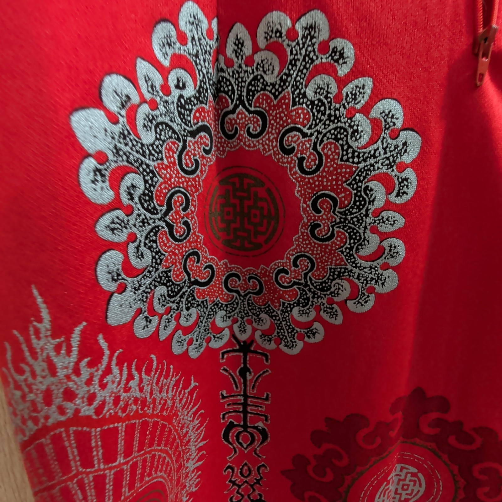 Vintage Alfred Shaheen Asian Inspired Hawaiian Aloha Maxi Dress Red Sz S M