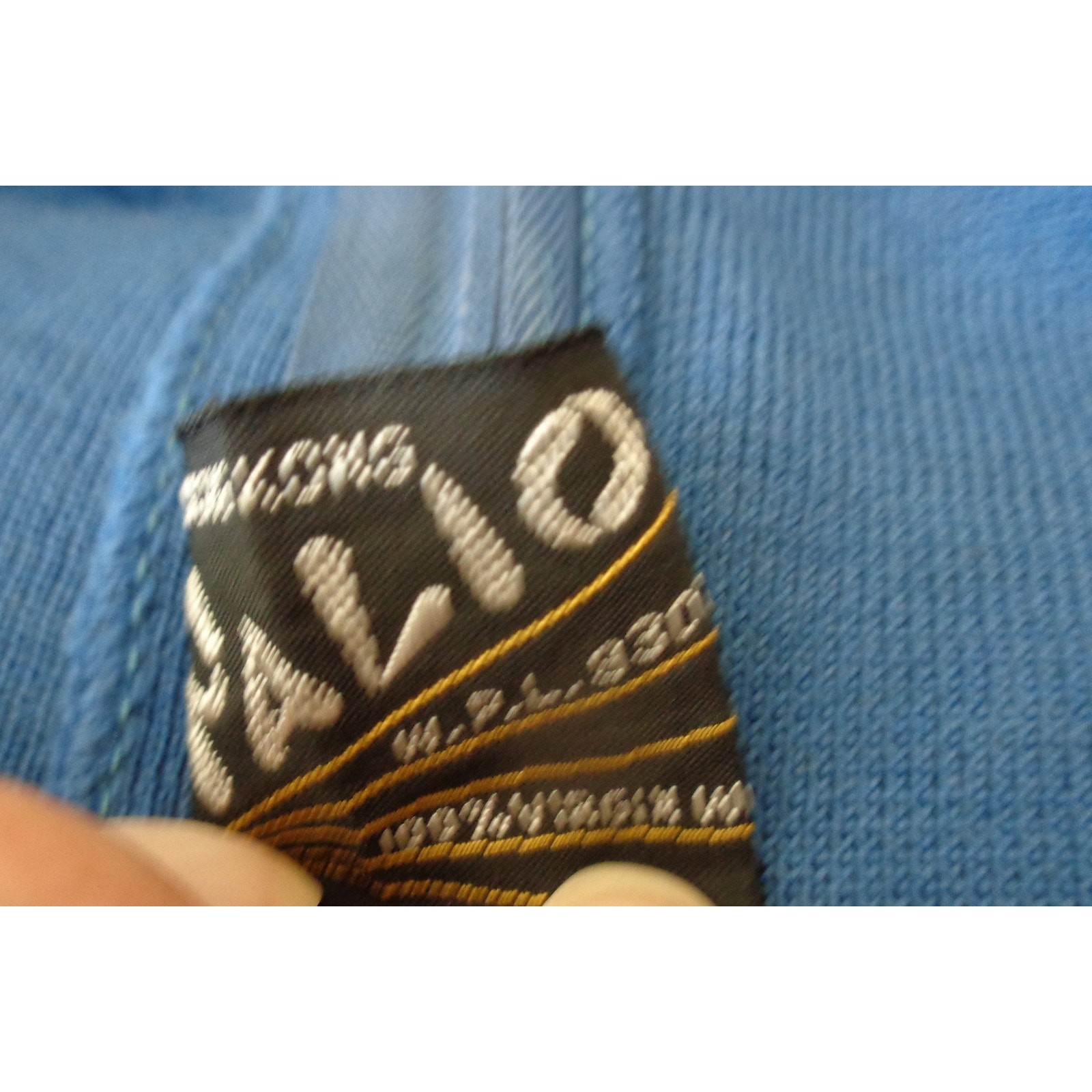 Palio 1960s 100% Virgin Wool Royal Blue Sleeveless Dress Beaded Trim Hong Kong
