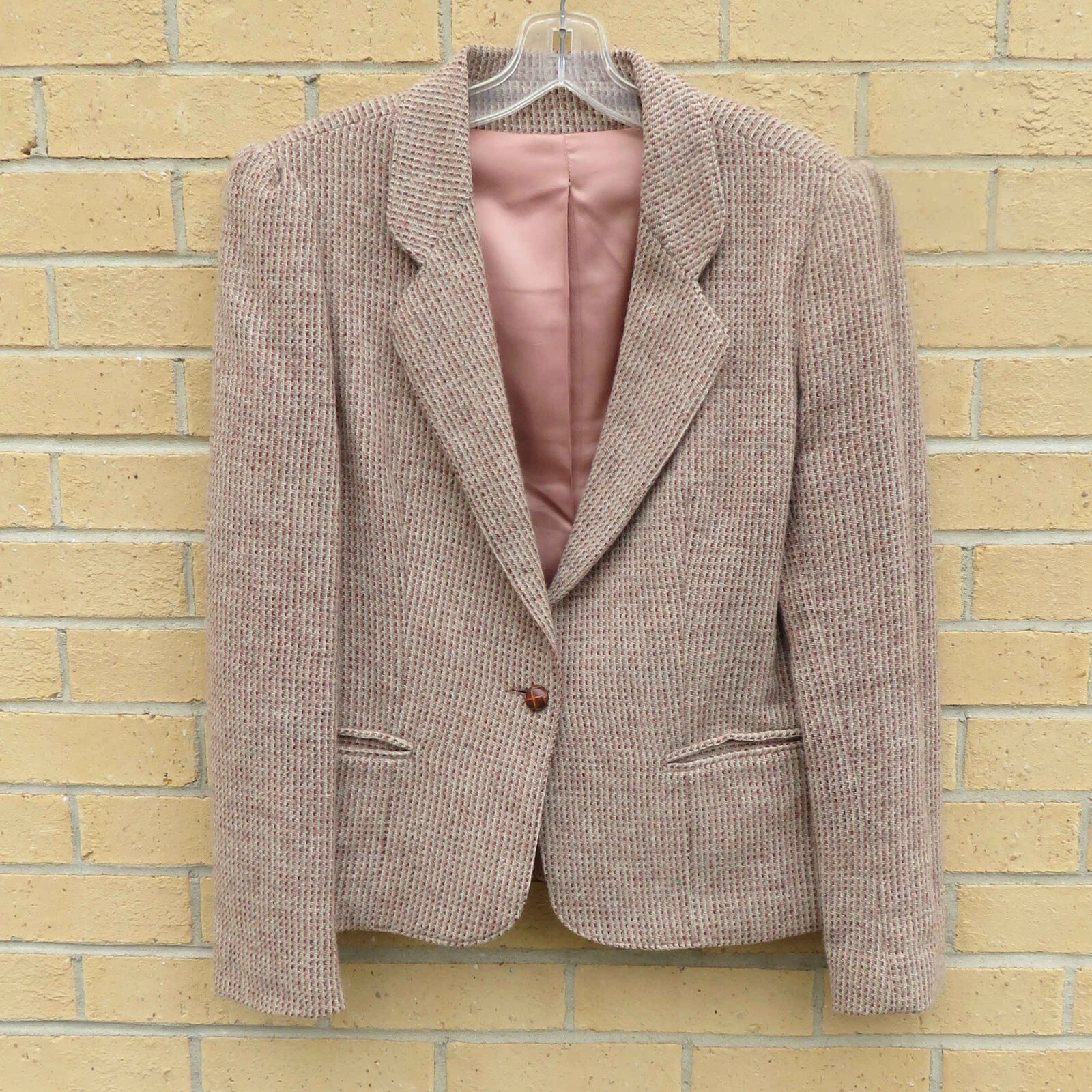 Vintage Crazy Horse Wool w/ Lining Tweed Blazer size 13/14