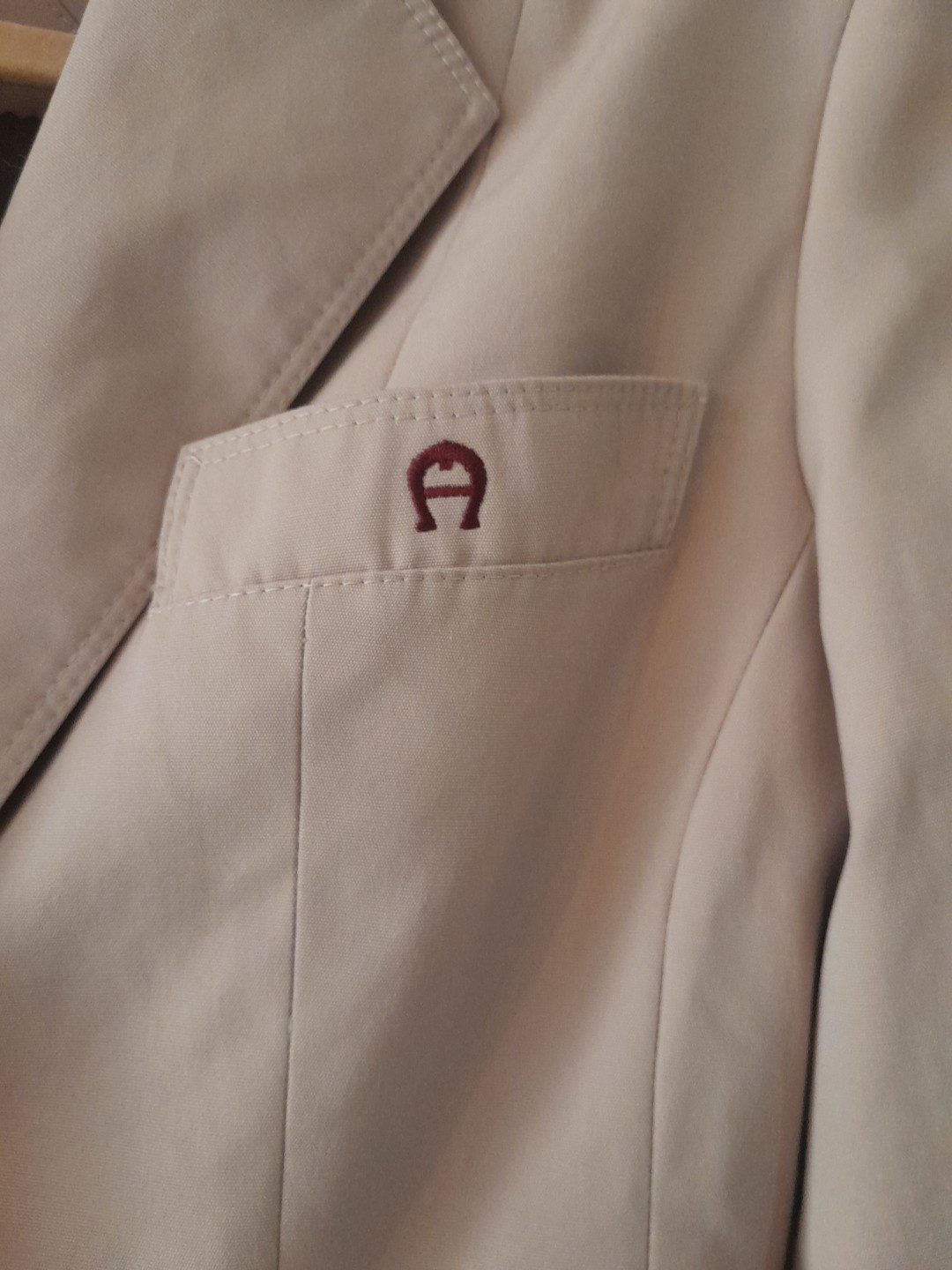 Vintage Etienne Aigner Tan Short Blazer Jacket Women Size 8 Lined Academia READ