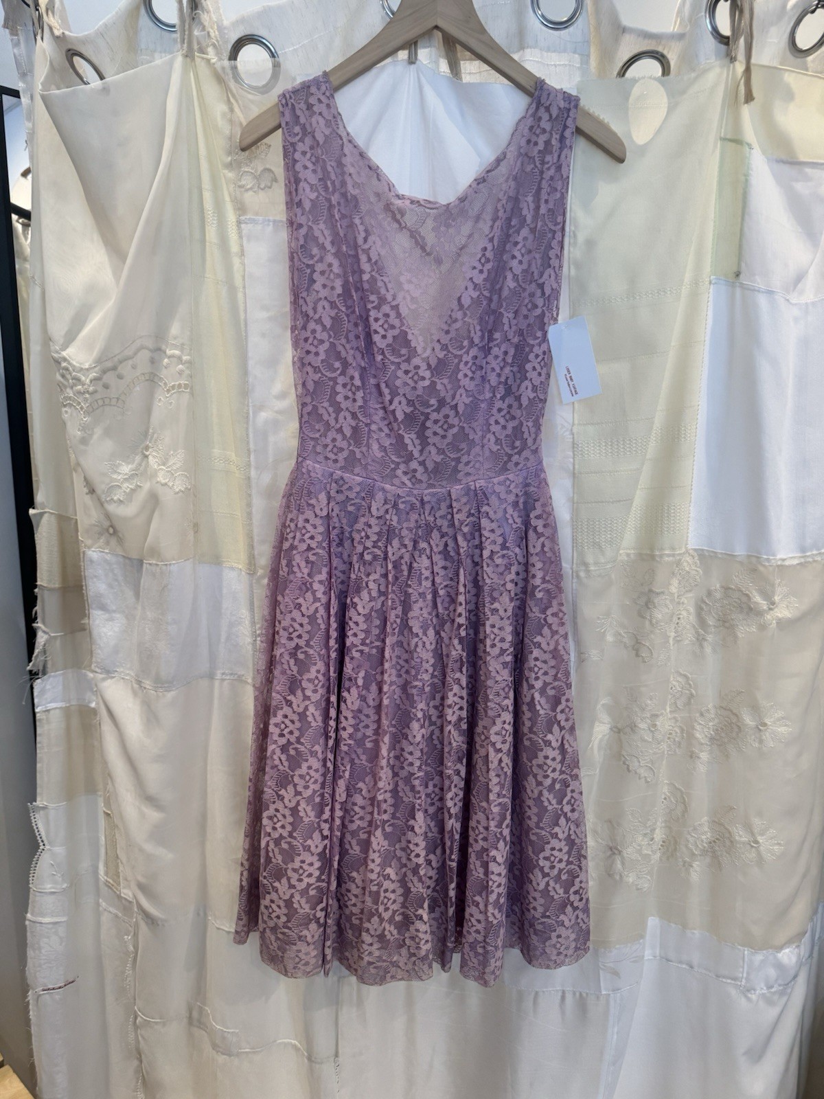 1950s LILAC LACE DRESS BLANES LONDON