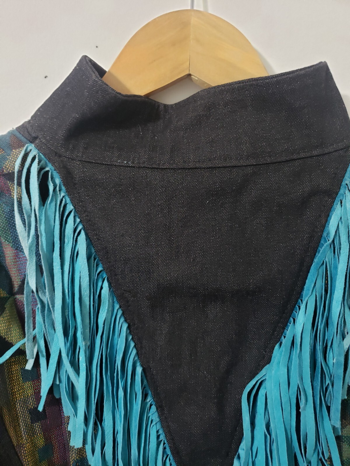 Vintage Pioneer Wear Leather Fringe Jacket Size 10 Made in Albuquerque, USA