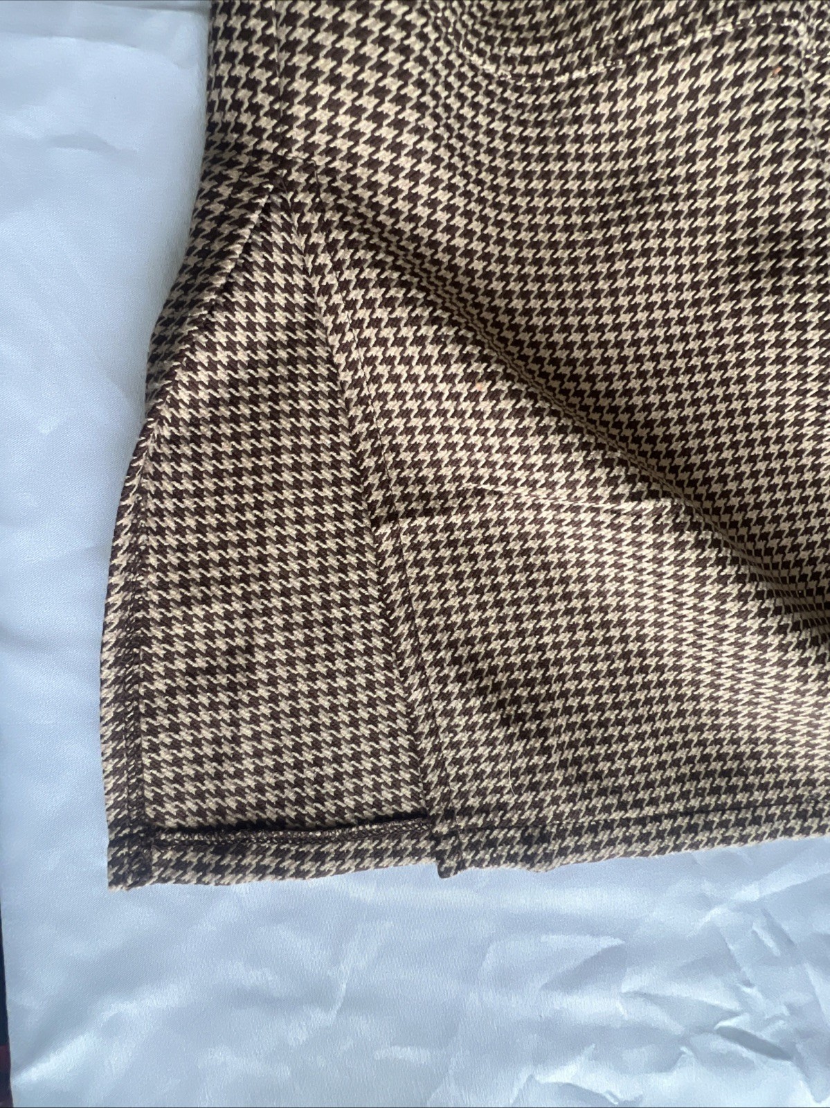 VTG Lady Darian houndstooth button-up Jacket brown and tan lightweight Sz 18W