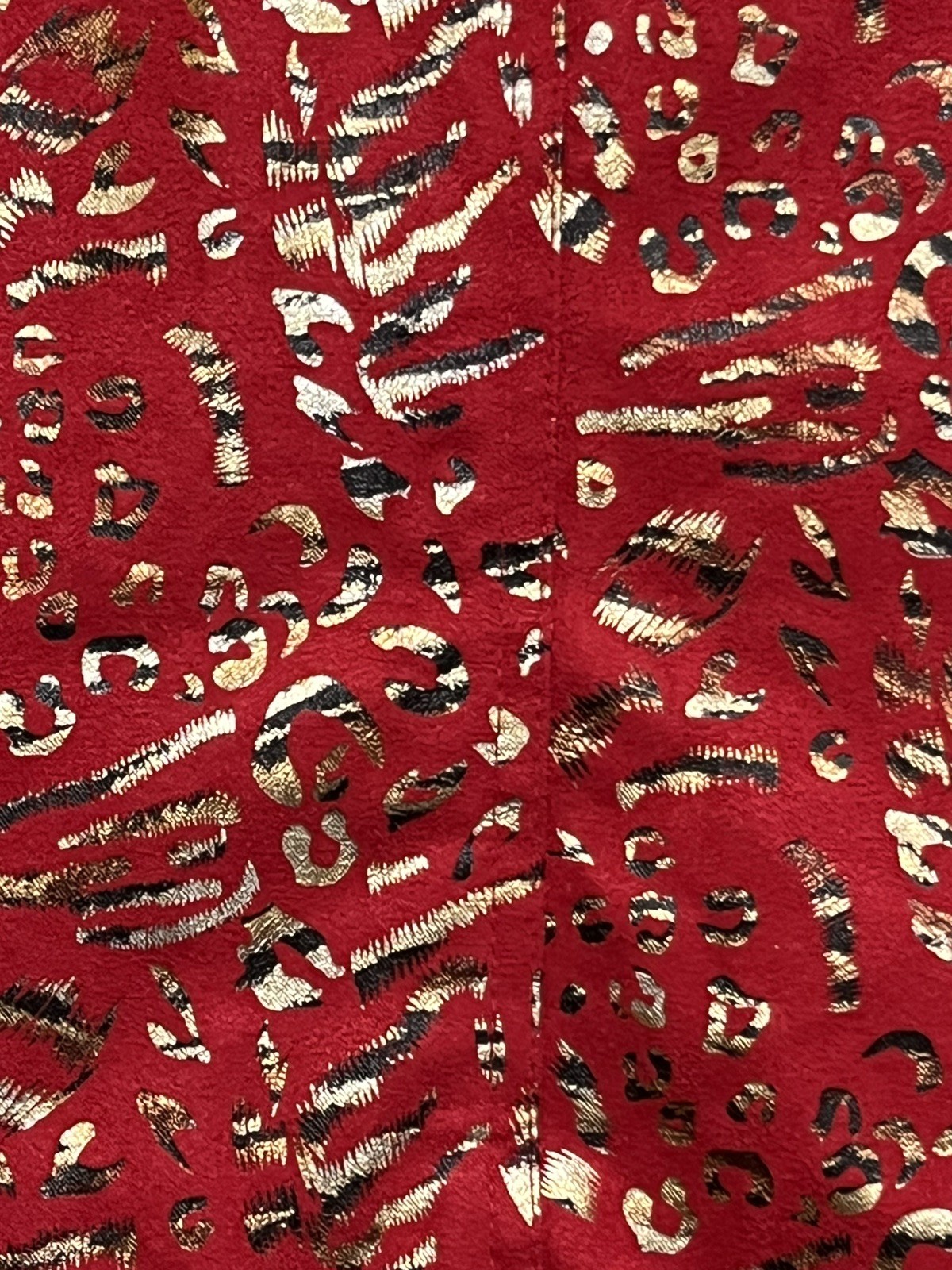 Vintage Birch Hill Red w/ gold Spots Blazer Jacket Sz large Unique well made