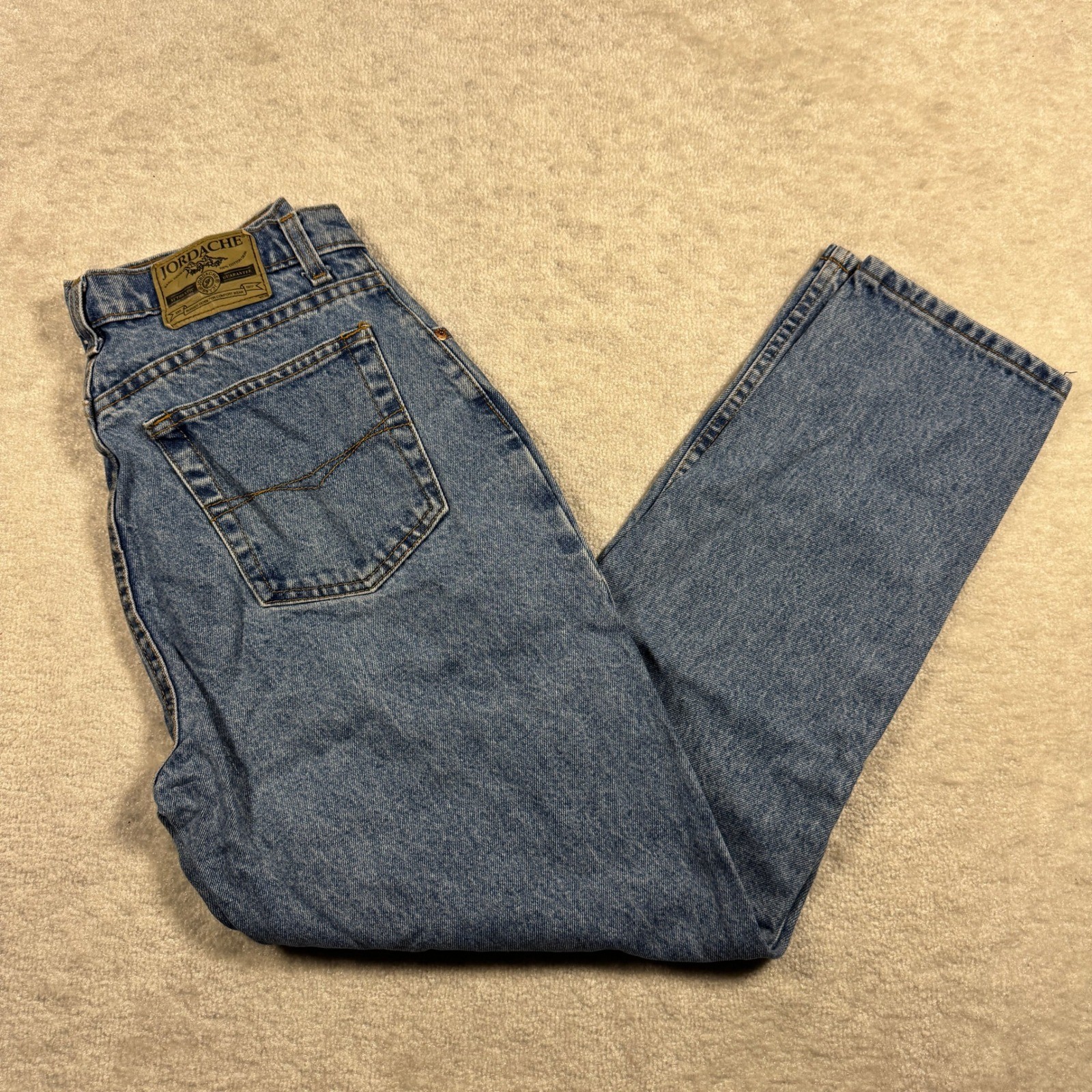 Vintage Jordache High Waisted Mom Jeans Medium Wash Tapered Leg Size 13/14