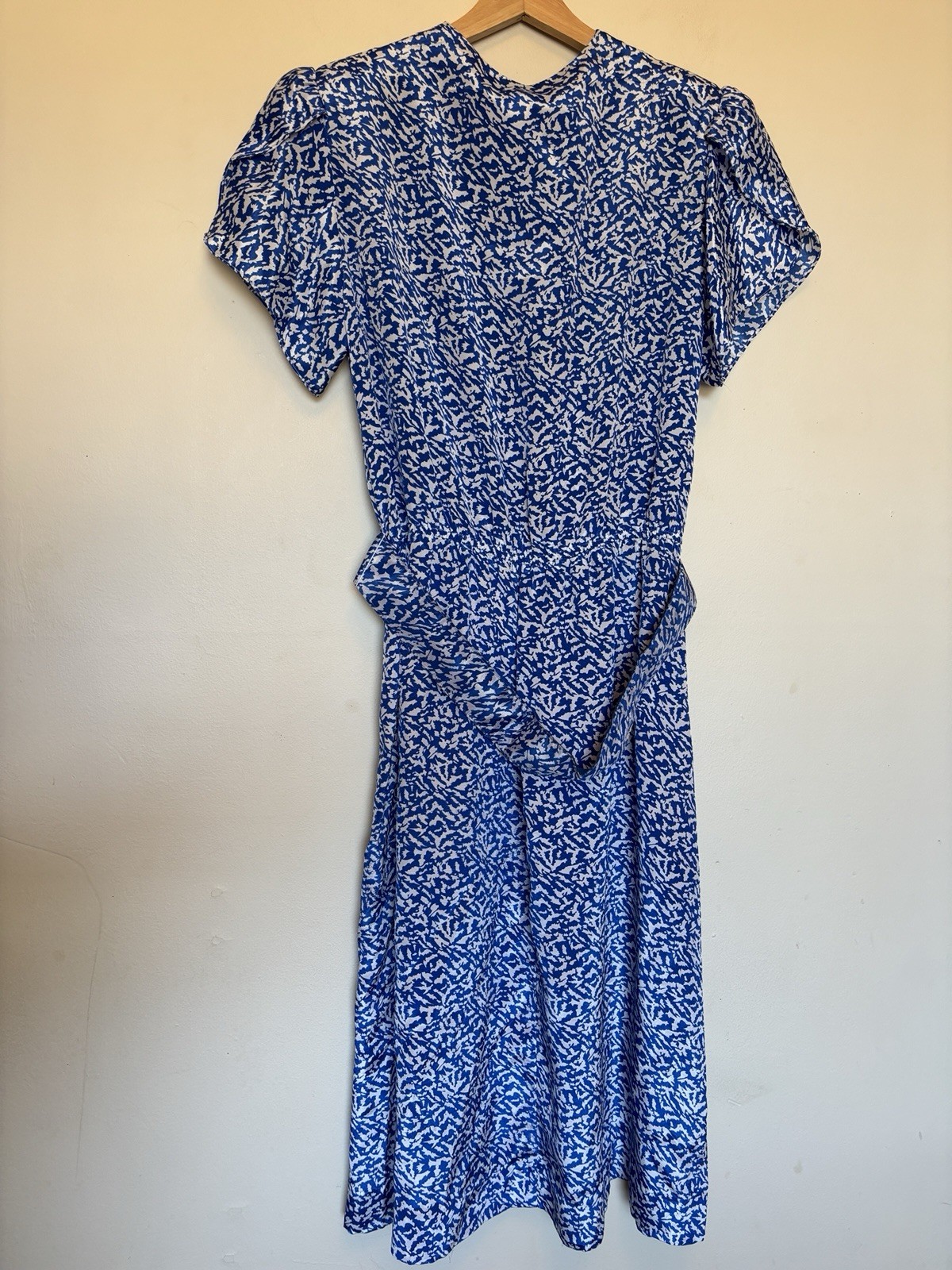 Vtg 70s Lady Carol of New York Wrap Midi Dress Belted Feminine Preppy USA Made