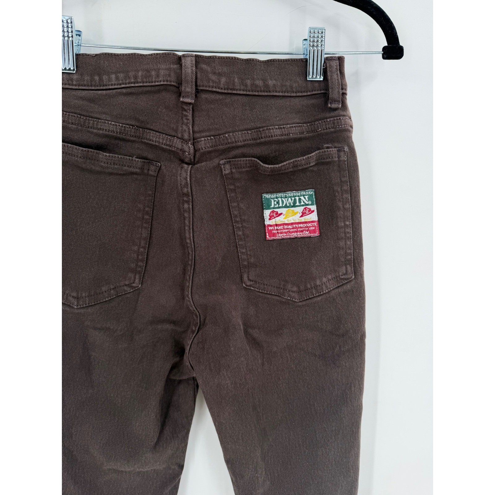 Edwin Skinny Jeans Unisex 29×30 Black Faded Vintage 90s Stretch Grunge Indie