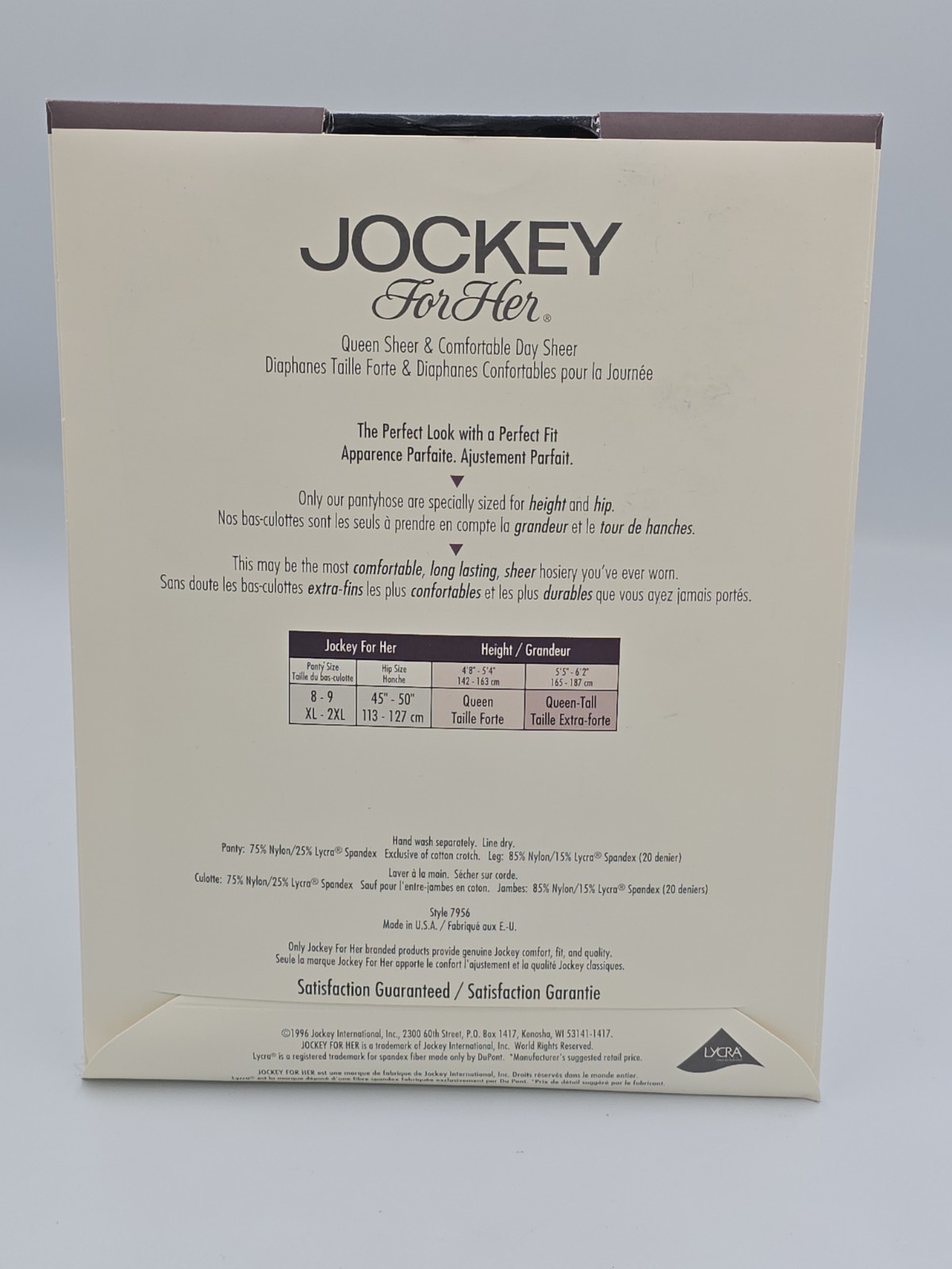 Jockey For Her Pantyhose Sheer Control Top Queen Tuxedo Black