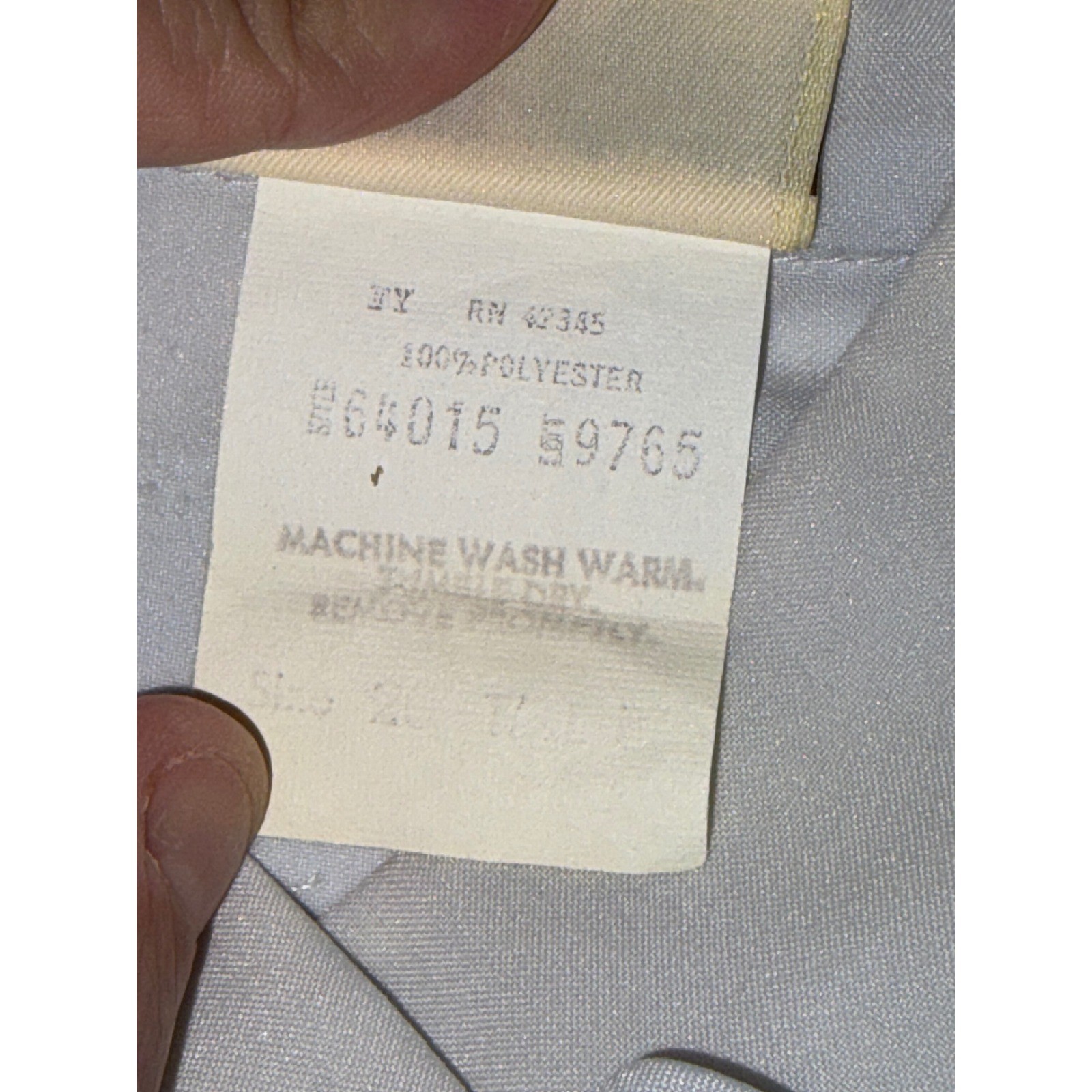 Vintage Sears The Fashion Place White Ruffle Front Tuxedo Blouse Womens 16 Tall