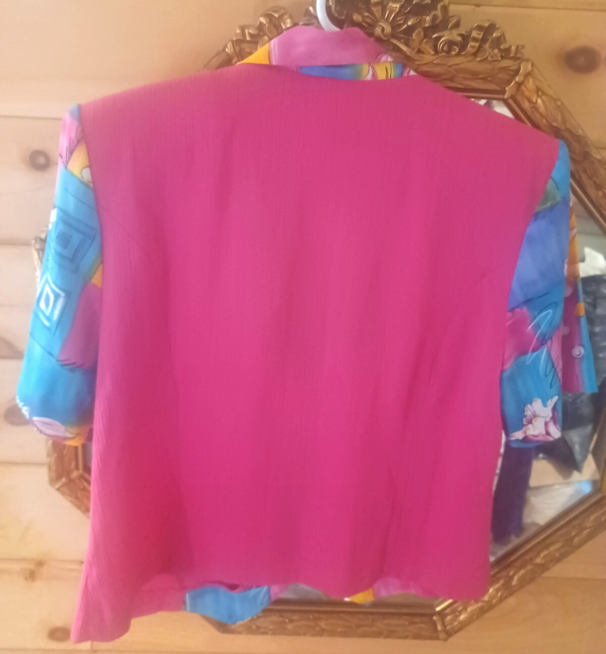 VTG G.W Division of Graff 80’s Bold Neon Colors Crop Blouse Jacket sz 12