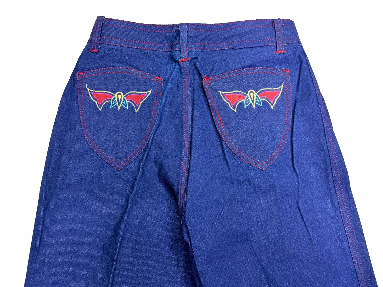Vintage 70s Arpeja Organically Grown Jeans Women’s 11 Blue Wide Leg