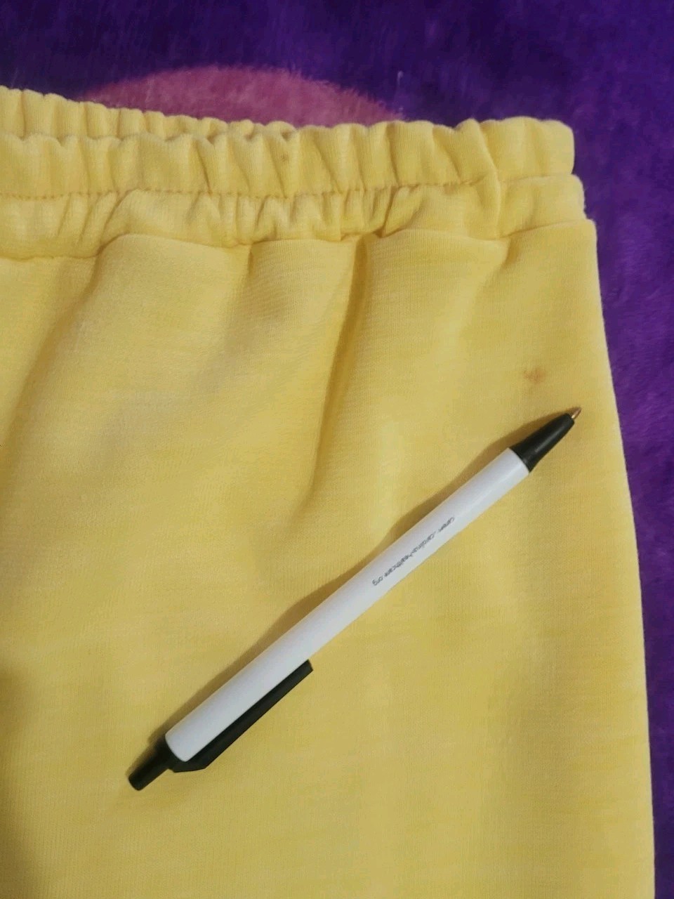 Fabulous Vintage 70s Lemon Cream Yellow Bellbottom Pants Flare Size M/L