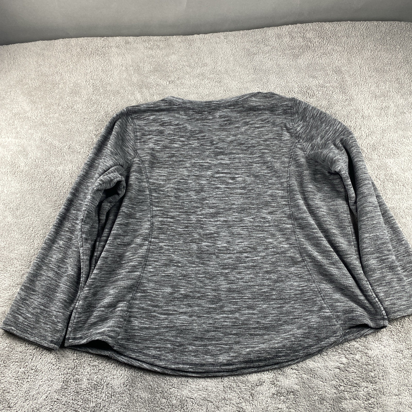 St. Johns Bay Long Sleeve Shirt Womens Size Petite XX Large Gray