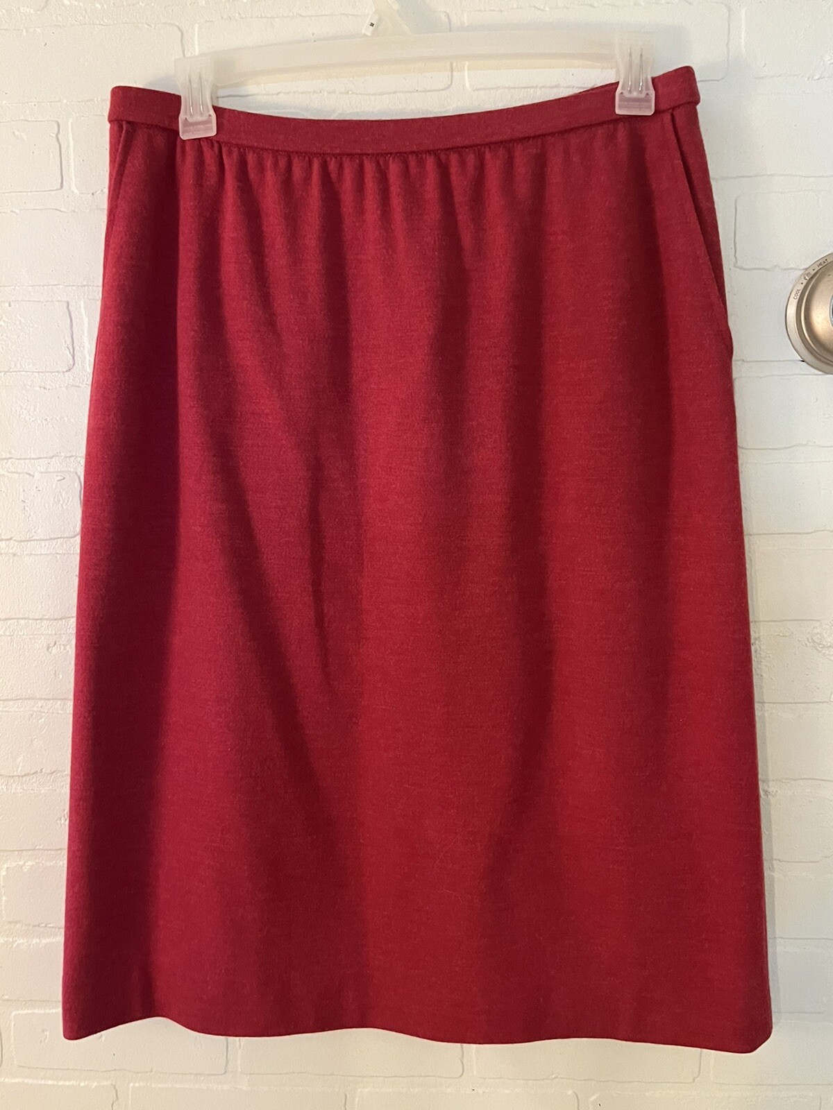 Bleyle Skirt 16 100% Virgin Wool Pink A Line Pocket Midi Retro Winter