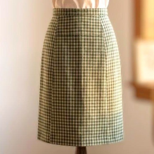 Vintage Pendleton Wool Skirt Grandma Librarian Lined 25″ Waist Twee Rockabilly