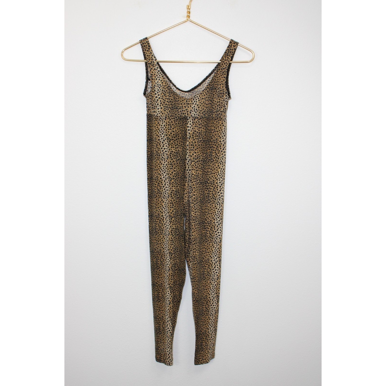 VTG 80s 90s Yvan & Marzia Paris France Leopard Cheetah Bodysuit Aerobics RARE