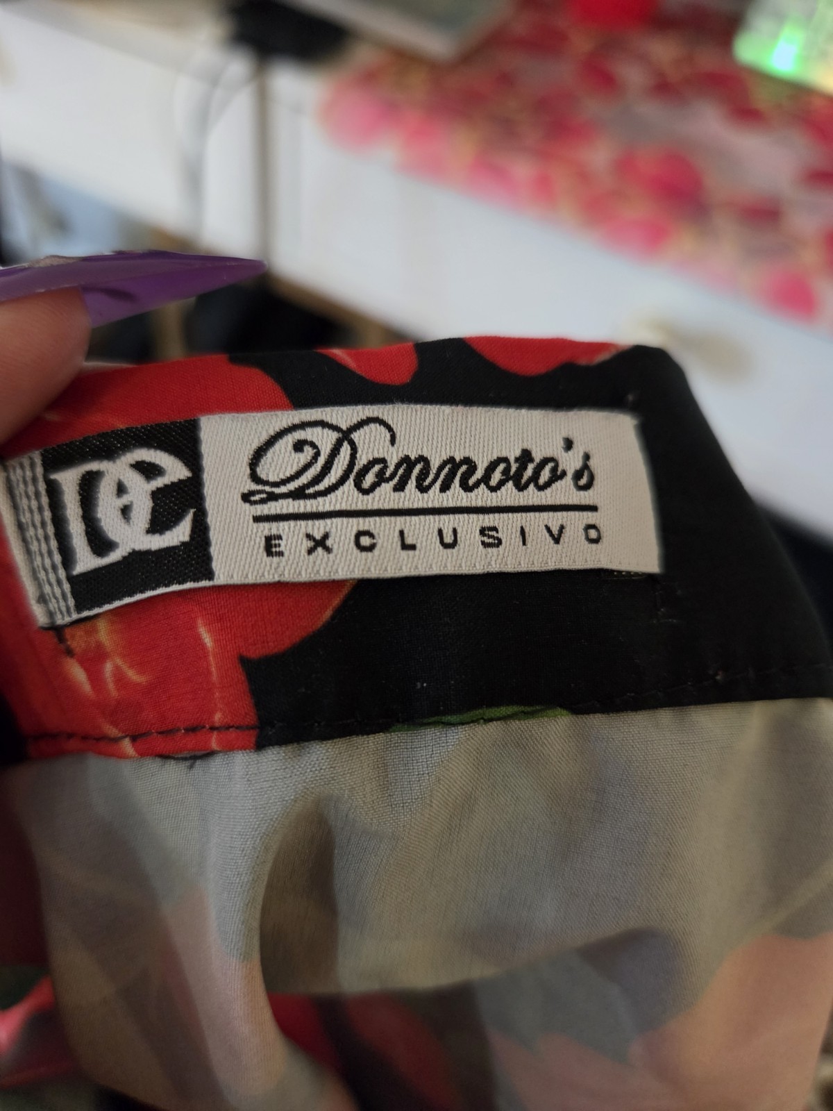 Vintage Donnoto’s Floral Long Botanical Rose Skirt Sz M/l